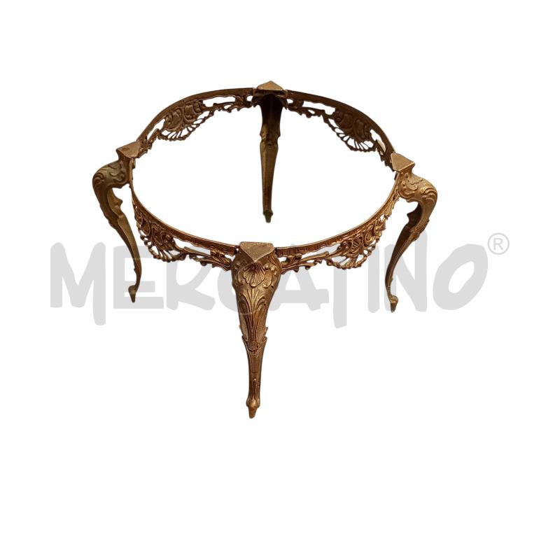 TAVOLINO TONDO BASE IN OTTONE RIPIANO ONICE | Mercatino dell'Usato Moncalieri bengasi 2