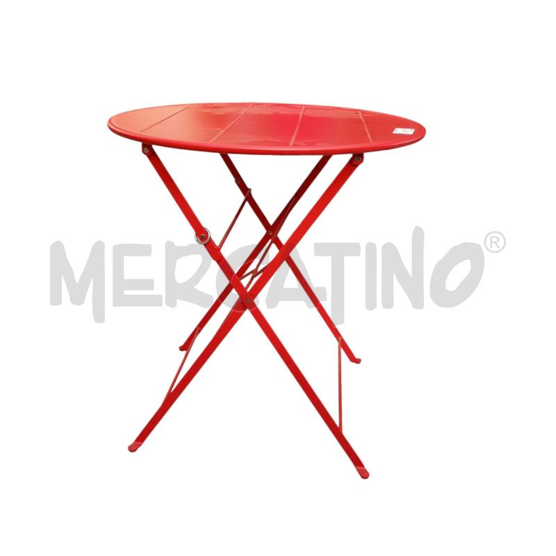 TAVOLINO TONDO IKEA ROSSO + 2 SEDIE PIEGHEVOLI | Mercatino dell'Usato Moncalieri bengasi 4