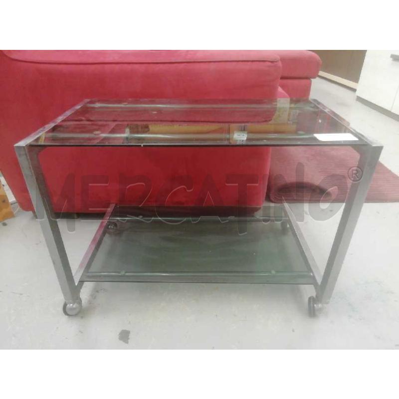 TAVOLINO VINTAGE C/ 2 RIPIANI VETRO FUME | Mercatino dell'Usato Moncalieri bengasi 1