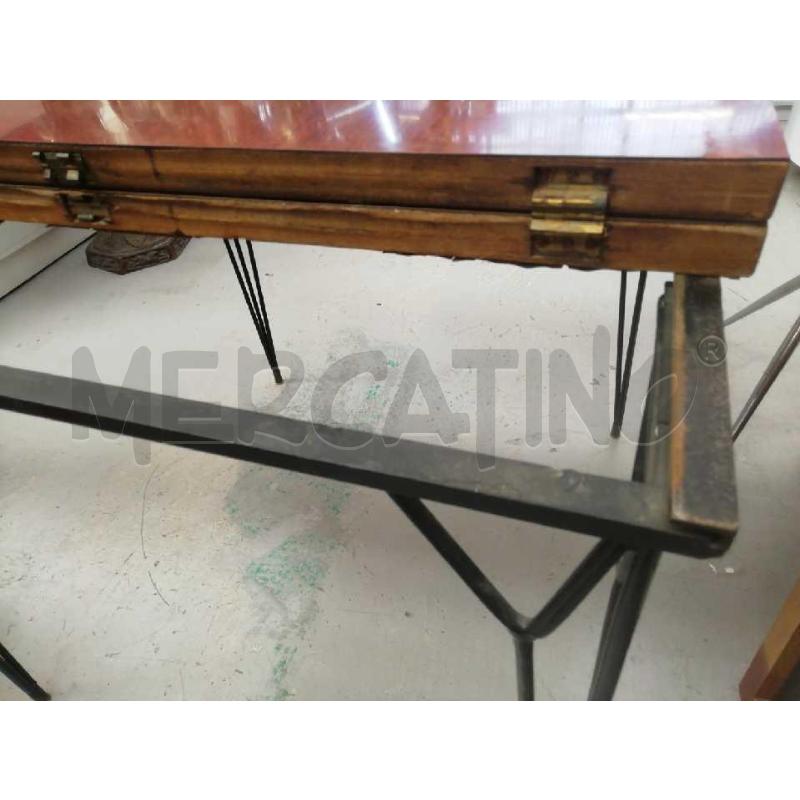 TAVOLO ALLUNGABILE A PORTAFOGLIO FERRO / FORMICA MID CENTURY MCM  | Mercatino dell'Usato Moncalieri bengasi 3