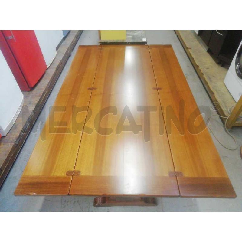 TAVOLO RETTANGOLARE LEGNO NOCE SCURO SALVASPAZIO C/DOPPIA APERTURA | Mercatino dell'Usato Moncalieri bengasi 1
