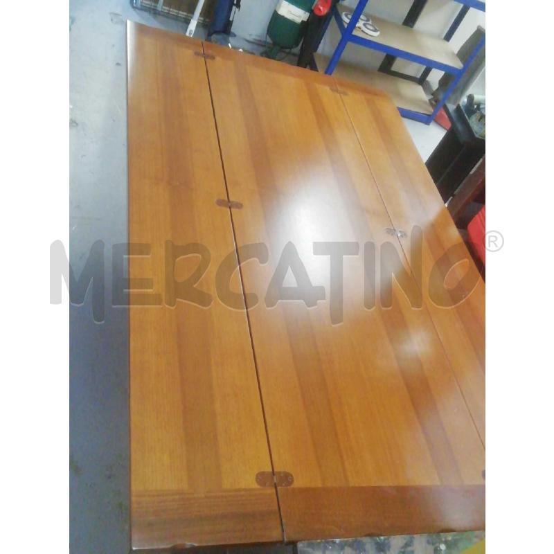 TAVOLO RETTANGOLARE LEGNO NOCE SCURO SALVASPAZIO C/DOPPIA APERTURA | Mercatino dell'Usato Moncalieri bengasi 2