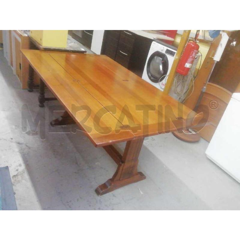 TAVOLO RETTANGOLARE LEGNO NOCE SCURO SALVASPAZIO C/DOPPIA APERTURA | Mercatino dell'Usato Moncalieri bengasi 3