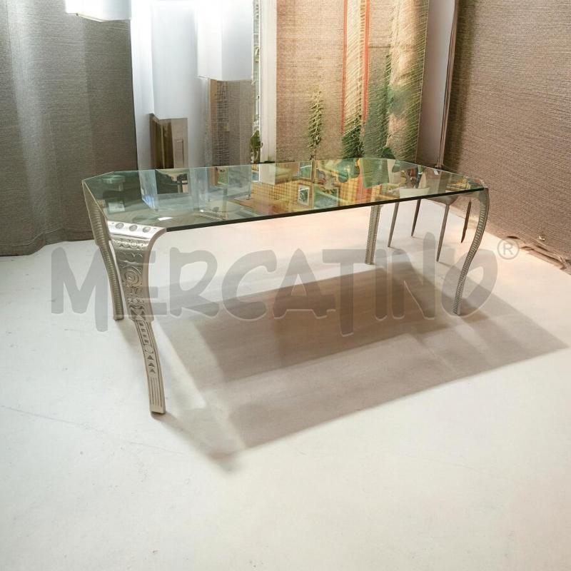 TAVOLO RETTANGOLARE RONCATO PIANO CRISTALLO CM 90 X 180 H 75 | Mercatino dell'Usato Moncalieri bengasi 1