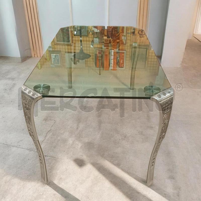 TAVOLO RETTANGOLARE RONCATO PIANO CRISTALLO CM 90 X 180 H 75 | Mercatino dell'Usato Moncalieri bengasi 2