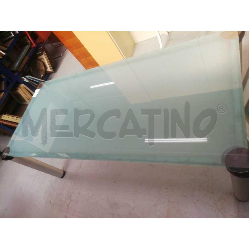 TAVOLO RETTANGOLARE UFICIO CRISTALLO  | Mercatino dell'Usato Moncalieri bengasi 4
