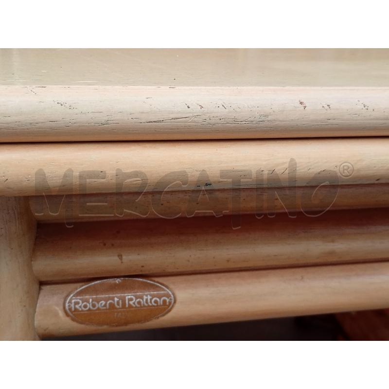 TAVOLO VINTAGE LEGNO/BAMBU BY ROBERTI RATTAN | Mercatino dell'Usato Moncalieri bengasi 5