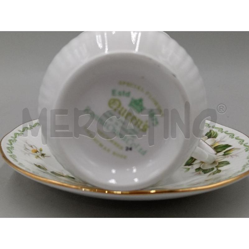 TAZZA PORCELLANA QUEEN'S MESE DICEMBRE DECORO FIORI  | Mercatino dell'Usato Moncalieri bengasi 5