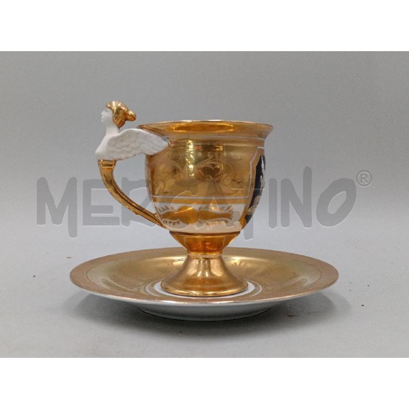 TAZZA STILE IMPERO SINGOLA DORATA | Mercatino dell'Usato Moncalieri bengasi 1