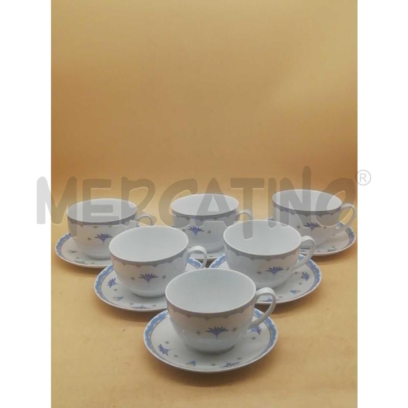TAZZE PZ.6 CERAMICA HOLLOHAZA HUNGARY DECORO FIORI  | Mercatino dell'Usato Moncalieri bengasi 1