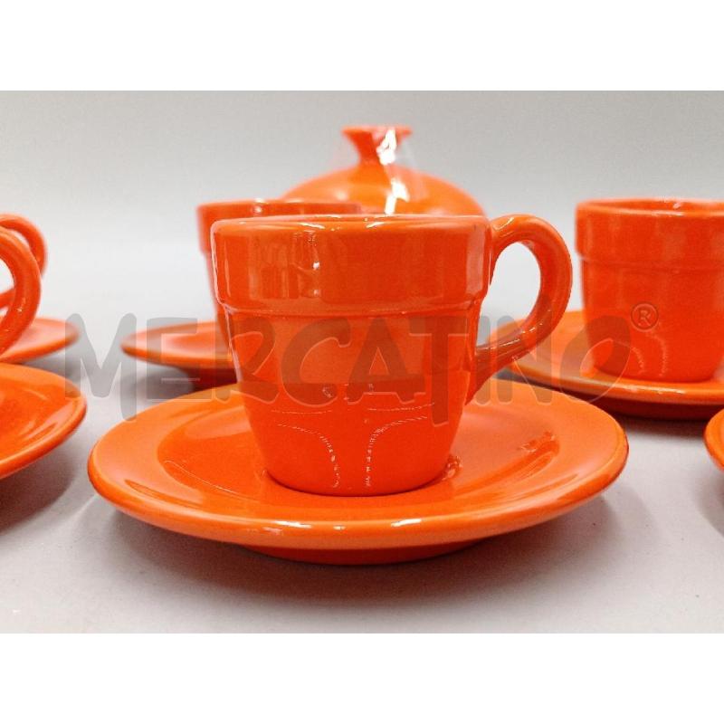 TAZZINE 6PZ+1 CERAMICA SIC VINTAGE ARANCIONI C/ALCUNE SBECCATURE  | Mercatino dell'Usato Moncalieri bengasi 2