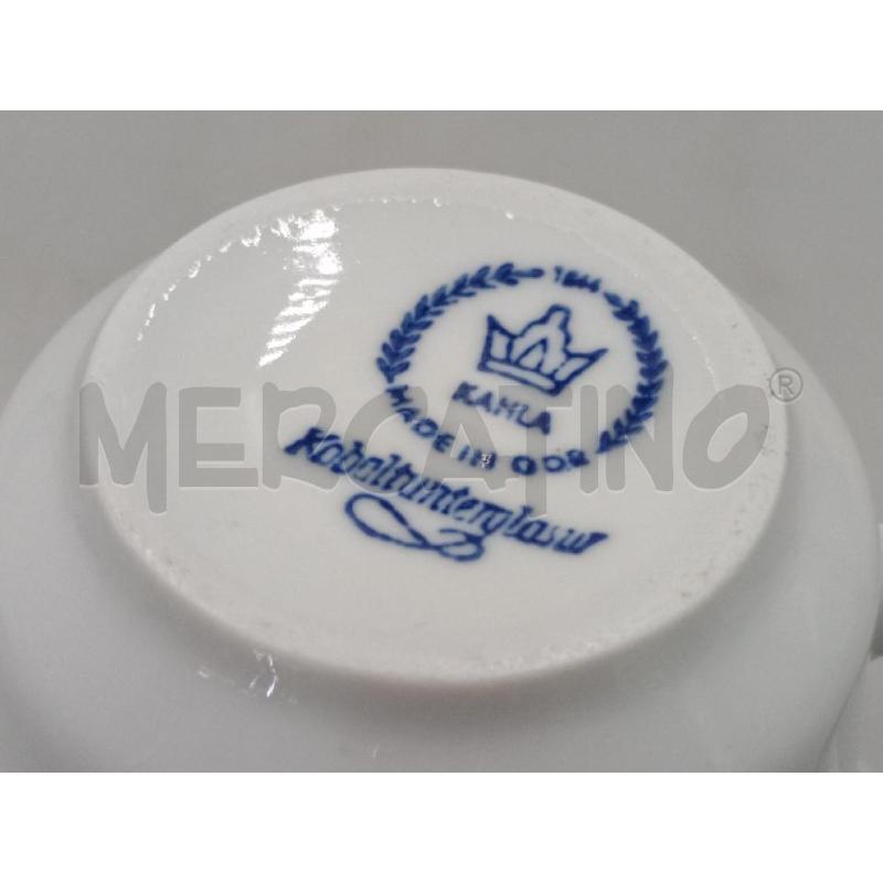 TAZZINE 6+3 CERAMICA KAHLA MADE IN ODR C/DECORO FLOREALE BLU  | Mercatino dell'Usato Moncalieri bengasi 5