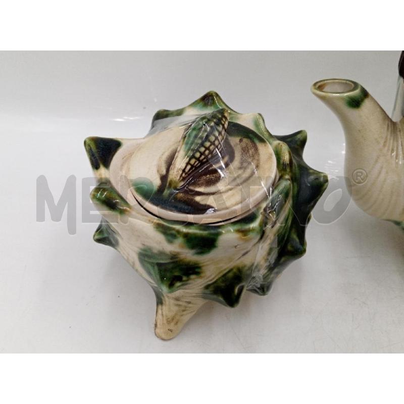 TAZZINE 6+3 CERAMICA STILE BARBOTINE CONCHIGLIE | Mercatino dell'Usato Moncalieri bengasi 5