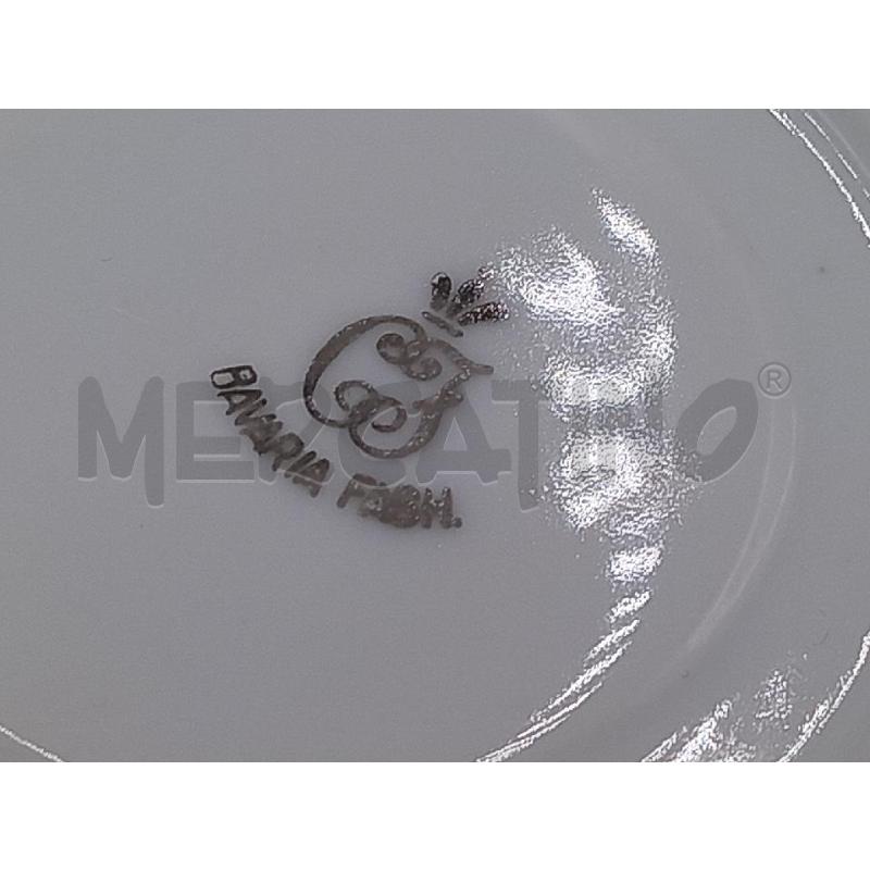TAZZINE 9+3 PZ CERAMICA BAVARIA FASH BIANCA C/DECORO ARGENTATO | Mercatino dell'Usato Moncalieri bengasi 4