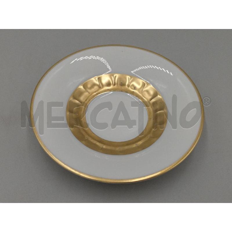 TAZZINE CERAMICA BAVARIA 12PZ BIANCHE C/BORDATURA DORATA  | Mercatino dell'Usato Moncalieri bengasi 3