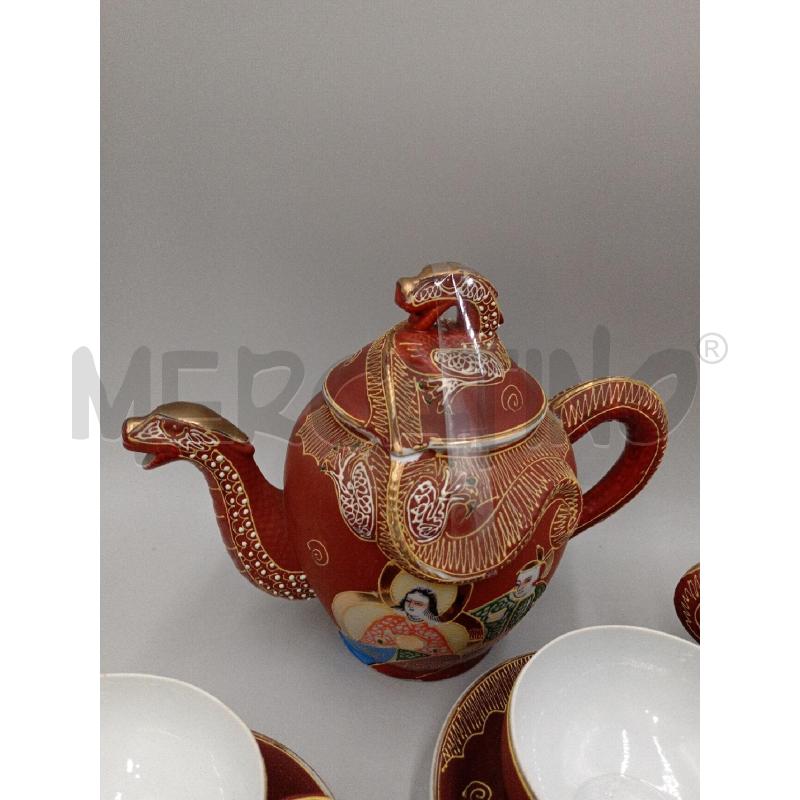 TAZZINE PORCELLANA STILE CHINA CLAVORAZIONE DRAGONICA E INTERNO TAZZA VISIBILE GEISHA  | Mercatino dell'Usato Moncalieri bengasi 3