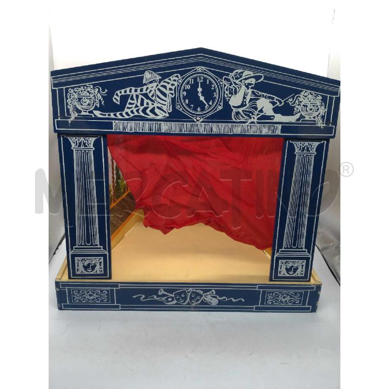 TEATRINO GIOCATTOLO IN LEGNO CON MARIONETTE IN PLASTICA  | Mercatino dell'Usato Moncalieri bengasi 1
