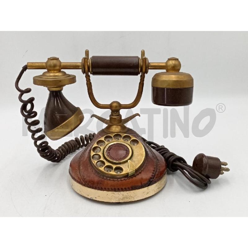 TELEFONO VINTAGE TELCER MARRONE SIMIL PELLE | Mercatino dell'Usato Moncalieri bengasi 1