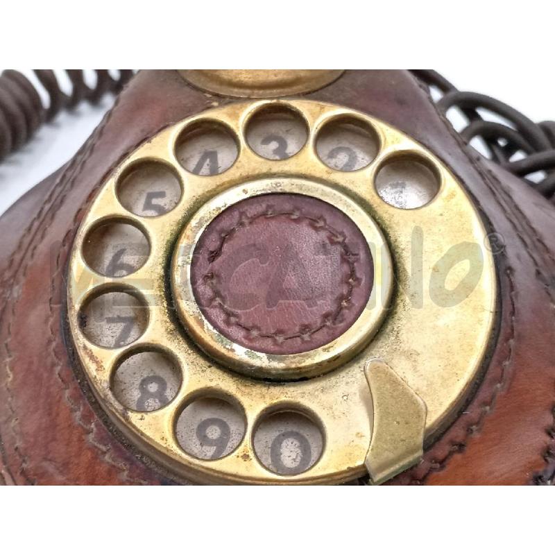 TELEFONO VINTAGE TELCER MARRONE SIMIL PELLE | Mercatino dell'Usato Moncalieri bengasi 2