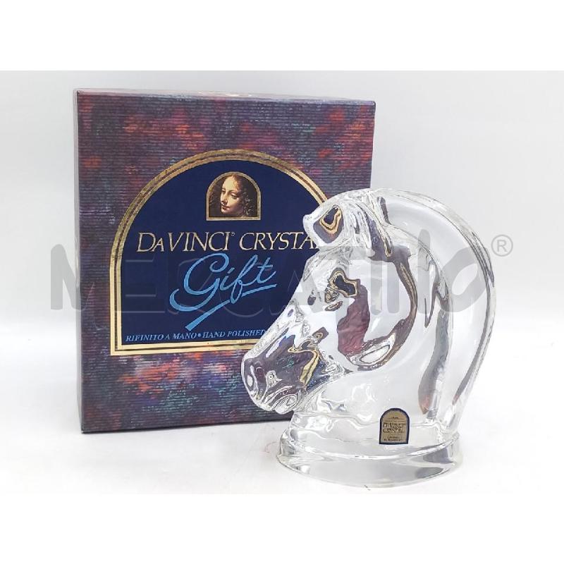 TESTA DI CAVALLO SCULTURA DA VINCI CRYSTAL CON SCATOLA | Mercatino dell'Usato Moncalieri bengasi 1