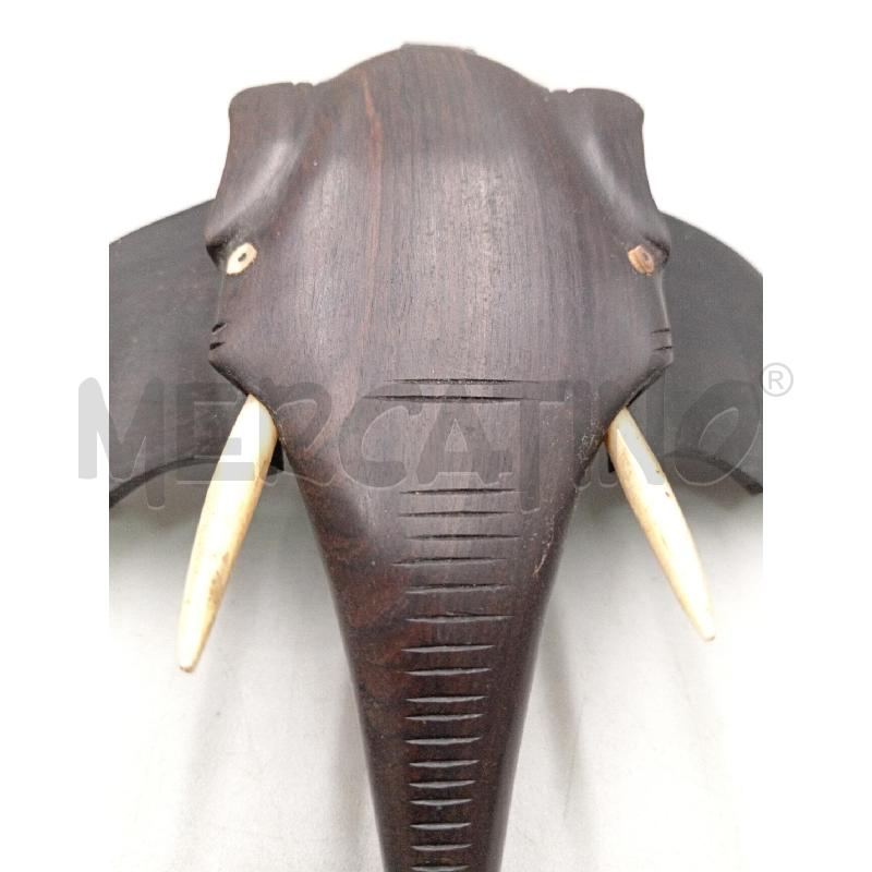 TESTA ELEFANTE EBANO DA PARETE H. 20 | Mercatino dell'Usato Moncalieri bengasi 4