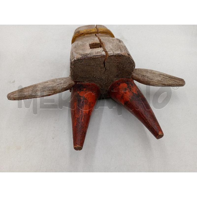 TESTA SCOLPITA LEGNO BUE ETNICA H. 28 | Mercatino dell'Usato Moncalieri bengasi 5