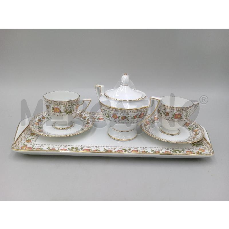 TETE A TETE CERAMICA BAVARIA C/VASSOIO ABBINATO E DECORO FIORI  | Mercatino dell'Usato Moncalieri bengasi 1