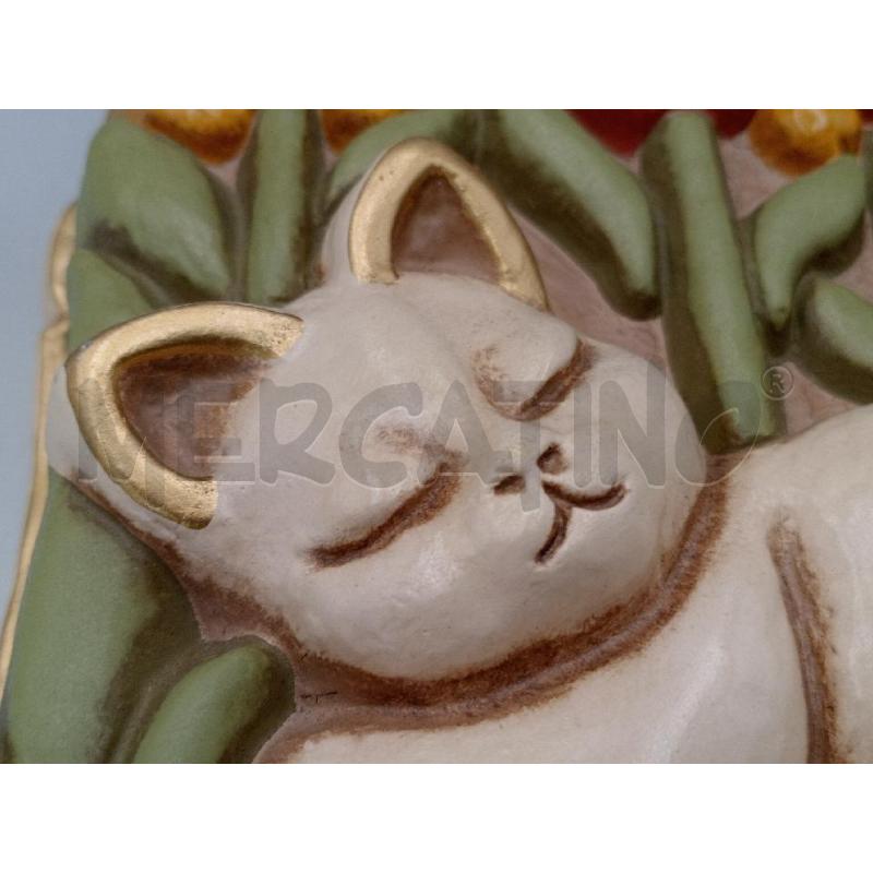 THUN FORMELLA GATTO CON TULIPANI FUORI PRODUZIONE CM 23 | Mercatino dell'Usato Moncalieri bengasi 3