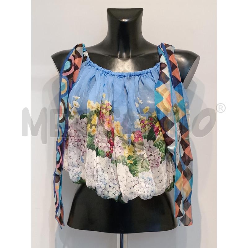 TOP DOLCE & GABBANA AZZURRO FIORI | Mercatino dell'Usato Moncalieri bengasi 1