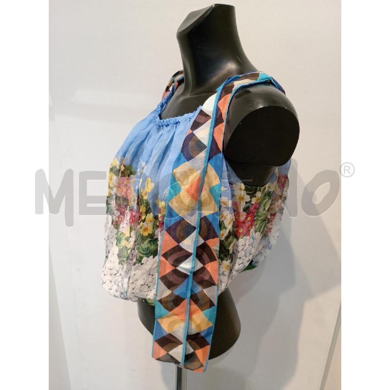 TOP DOLCE & GABBANA AZZURRO FIORI | Mercatino dell'Usato Moncalieri bengasi 3