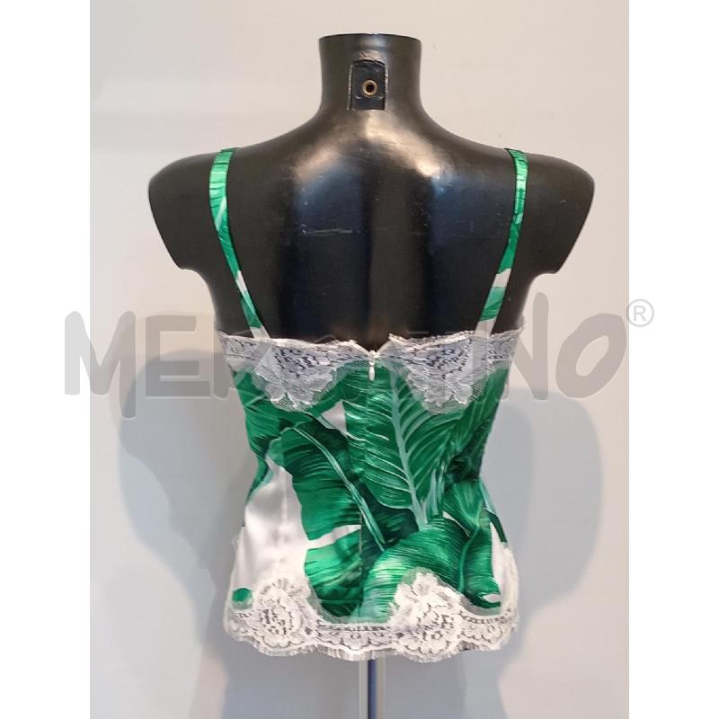 TOP DOLCE & GABBANA BIANCO VERDE PIZZO | Mercatino dell'Usato Moncalieri bengasi 2