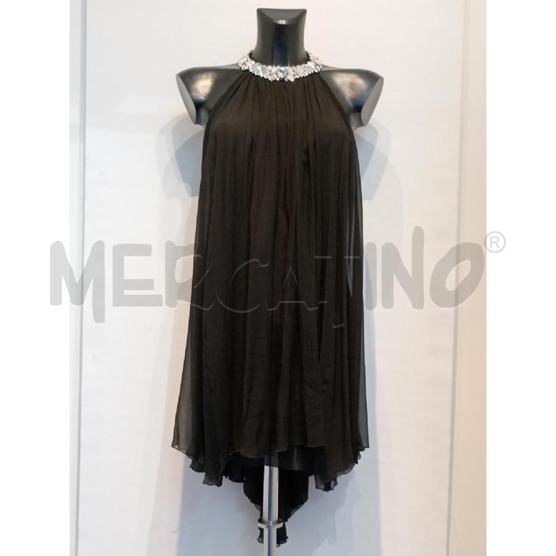 TOP DONNA DSQUARED NERO VELATOCOLLETTO STRASS | Mercatino dell'Usato Moncalieri bengasi 1
