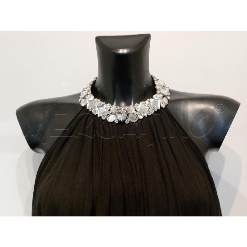 TOP DONNA DSQUARED NERO VELATOCOLLETTO STRASS | Mercatino dell'Usato Moncalieri bengasi 4