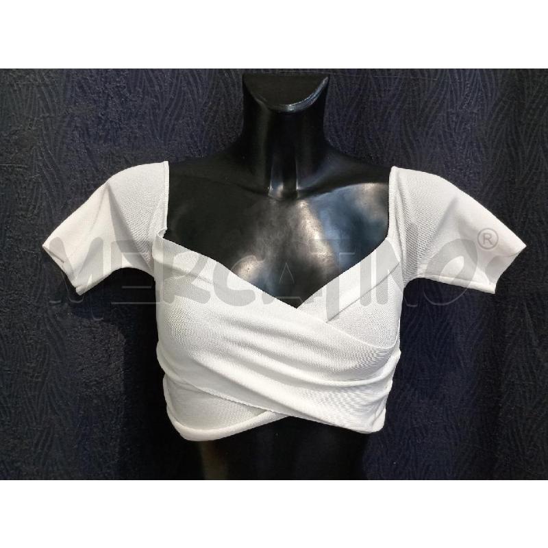 TOP ELISABETTA FRANCHI BIANCO INCROCIO | Mercatino dell'Usato Moncalieri bengasi 4