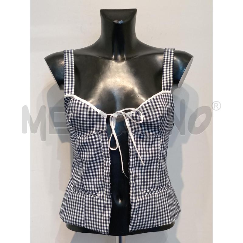 TOP ZARA BIANCO BLU QUADRETTI | Mercatino dell'Usato Moncalieri bengasi 1