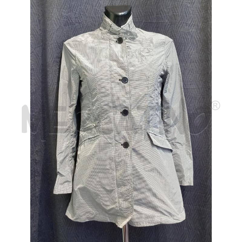 TRENCH DONNA GATTINONI GRIGIO QUADRETTINI | Mercatino dell'Usato Moncalieri bengasi 1