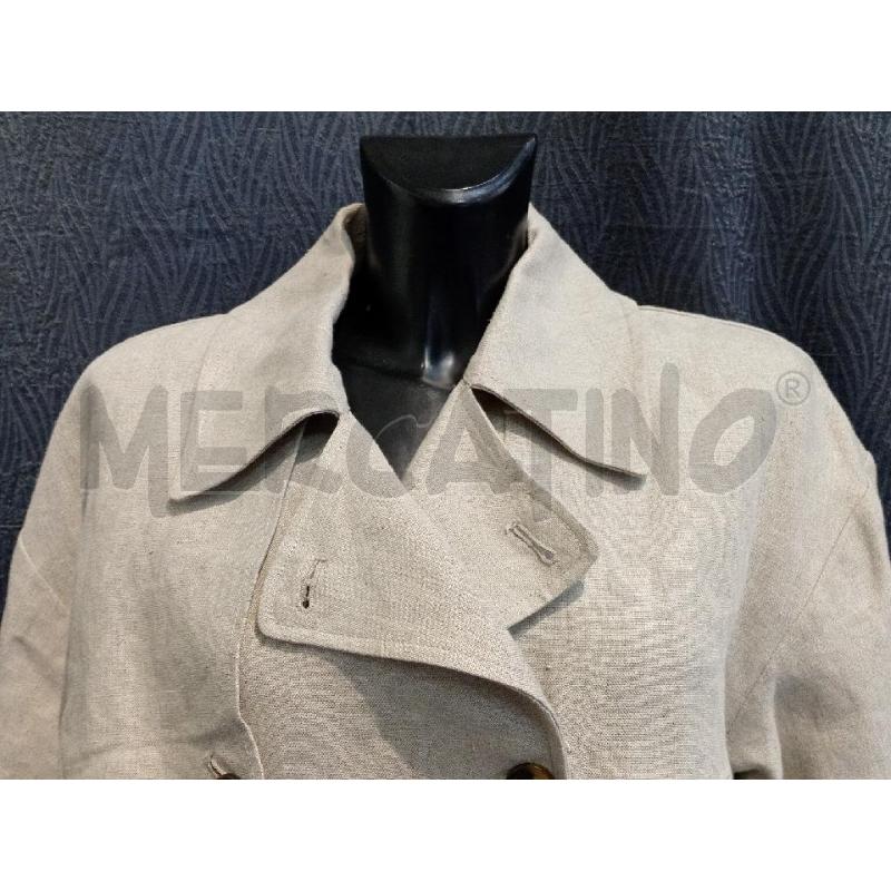 TRENCH DONNA MICHEL KORS BEIGE LINO DOPPIOPETTO | Mercatino dell'Usato Moncalieri bengasi 4