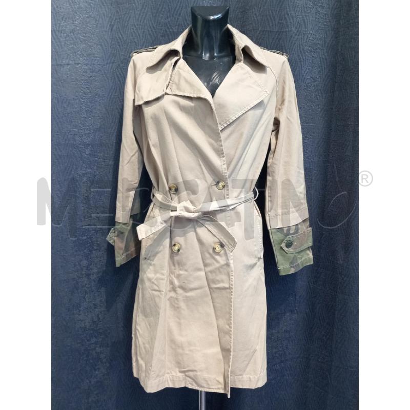 TRENCH DONNA VICOLO BEIGE INSERTI MIMETICI | Mercatino dell'Usato Moncalieri bengasi 1