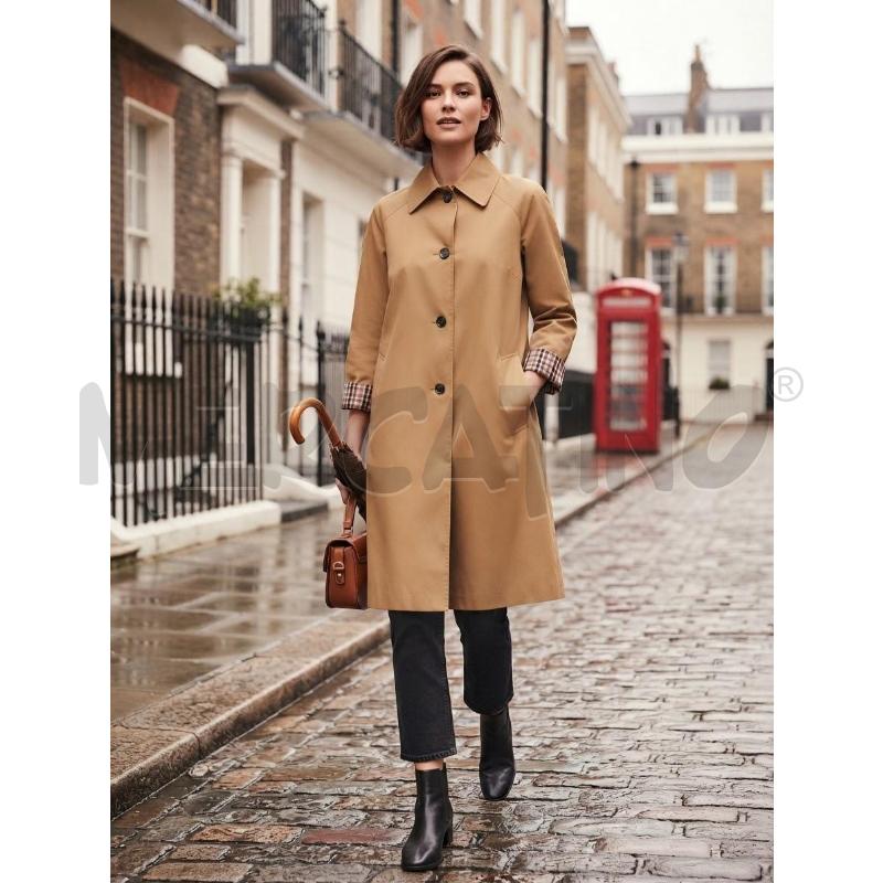 TRENCH DONNA ZARA MARRONE INTERNO QUADRETTI | Mercatino dell'Usato Moncalieri bengasi 1