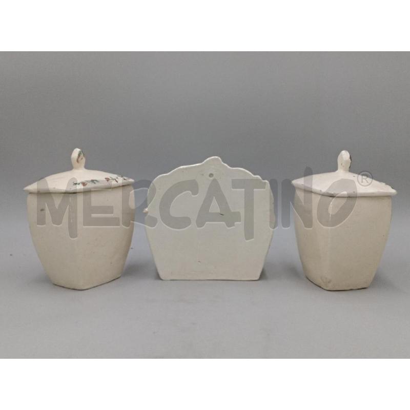 TRITTICO CERAMICA BARATTOLI CAFFE/SALE E ZUCCHERO | Mercatino dell'Usato Moncalieri bengasi 2