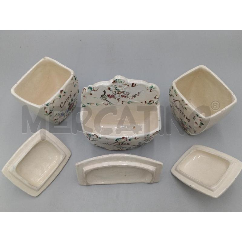 TRITTICO CERAMICA BARATTOLI CAFFE/SALE E ZUCCHERO | Mercatino dell'Usato Moncalieri bengasi 3