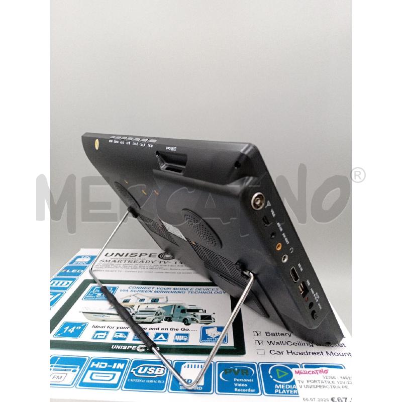 TV  PORTATILE 12V/220V UNISPERCTRA PER CAMPER AUTO ECC... | Mercatino dell'Usato Moncalieri bengasi 3