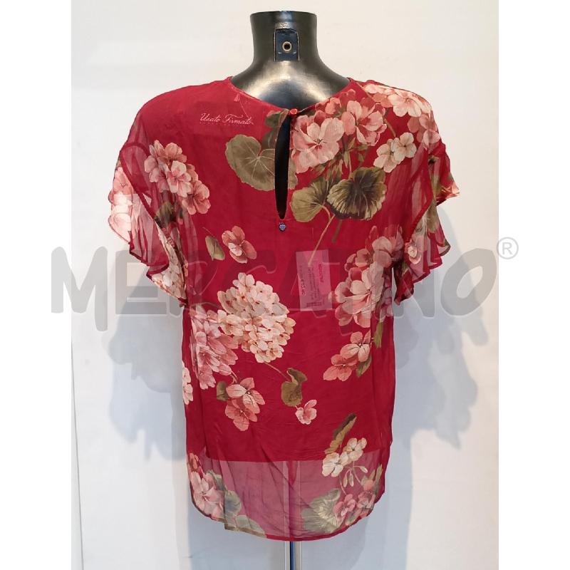 TWIN SET TWINSET CASACCA CON CANOTTA BORDEAUX CON FIORI  | Mercatino dell'Usato Moncalieri bengasi 2