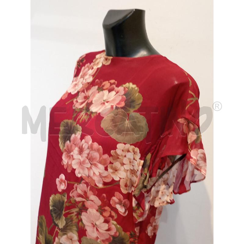 TWIN SET TWINSET CASACCA CON CANOTTA BORDEAUX CON FIORI  | Mercatino dell'Usato Moncalieri bengasi 3