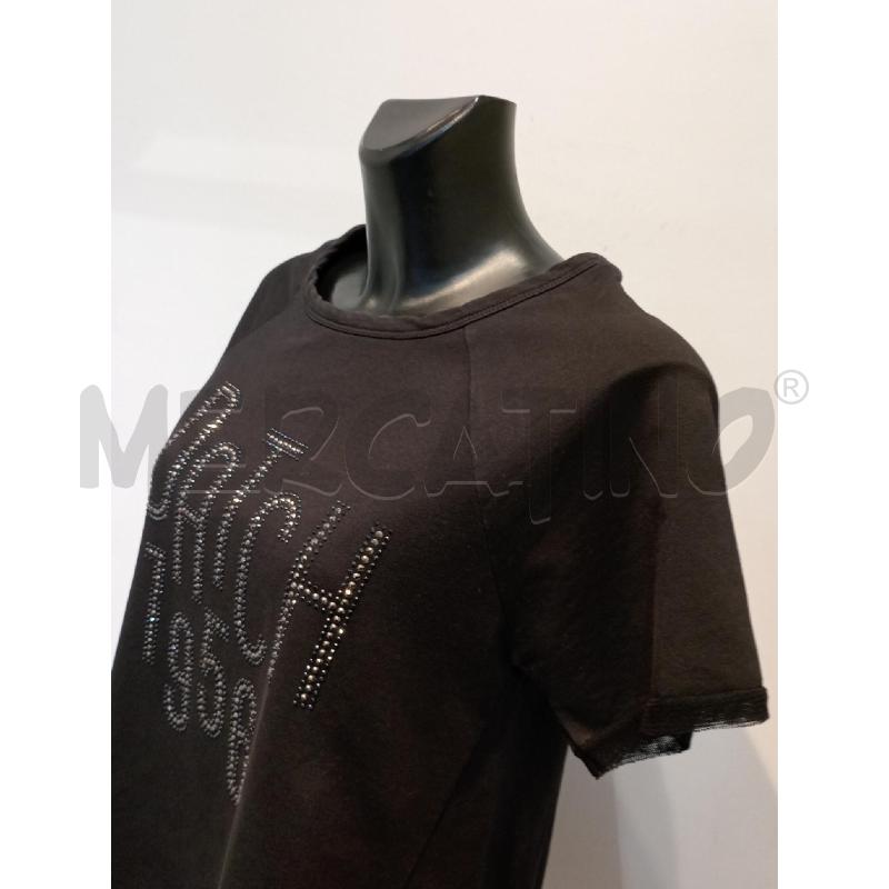 T SHIRT DONNA DATCH NERA CON SCRITTA STRASS  | Mercatino dell'Usato Moncalieri bengasi 3