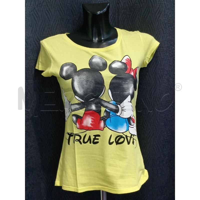 T SHIRT DONNA DISNEY GIALLA MINNI E TOPOLINO | Mercatino dell'Usato Moncalieri bengasi 1
