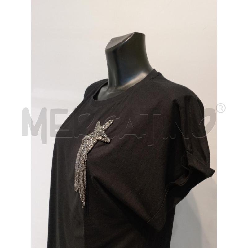 T SHIRT DONNA TWINSET NERA CON STELLA STRASS  | Mercatino dell'Usato Moncalieri bengasi 4