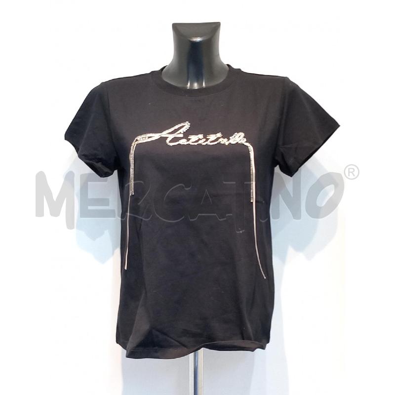 T SHIRT DONNA TWINSET NERA SCRITTA BEIGE  | Mercatino dell'Usato Moncalieri bengasi 1