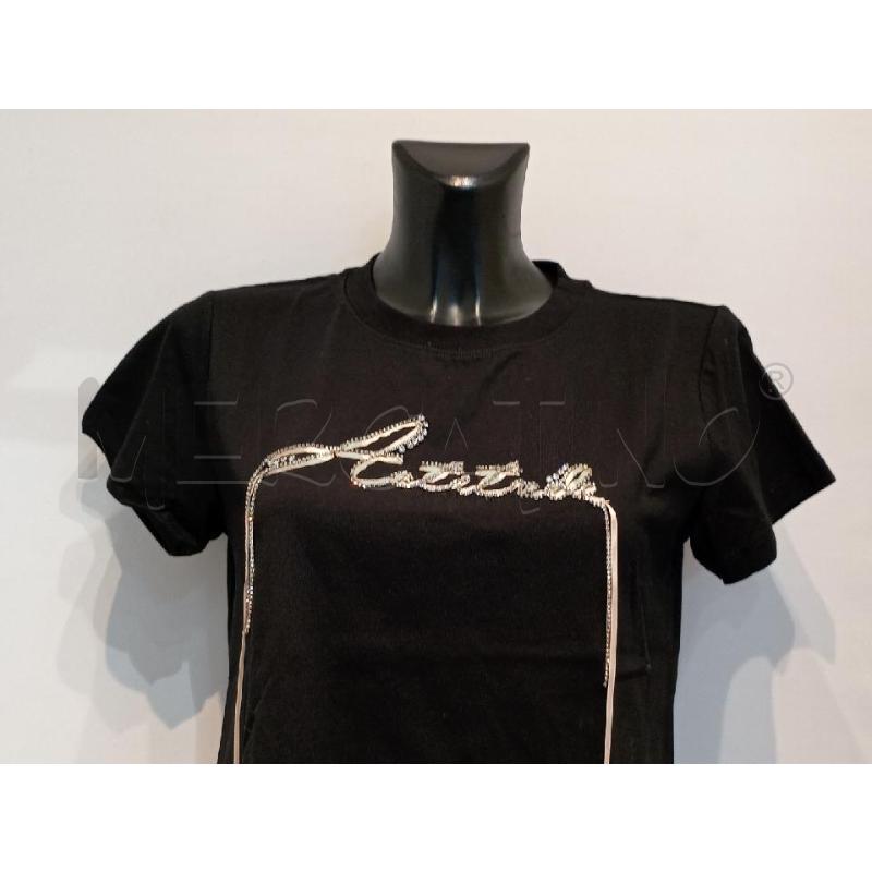 T SHIRT DONNA TWINSET NERA SCRITTA BEIGE  | Mercatino dell'Usato Moncalieri bengasi 3