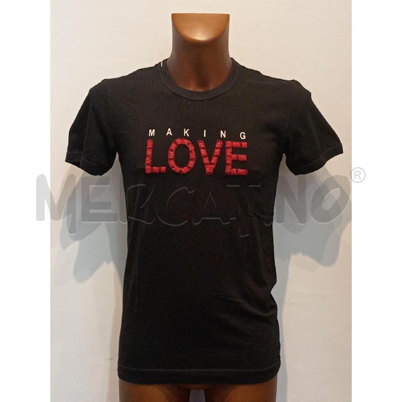 T SHIRT UOMO DOLCE&GABBANA NERA SCRITTA LOVE ROSSA  | Mercatino dell'Usato Moncalieri bengasi 1